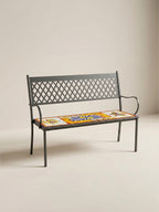 Lava Stone Bench with Backrest
