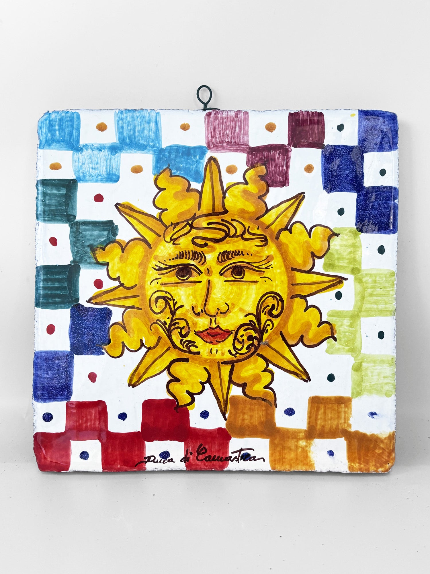 Decorative Tile with Hanging Hook