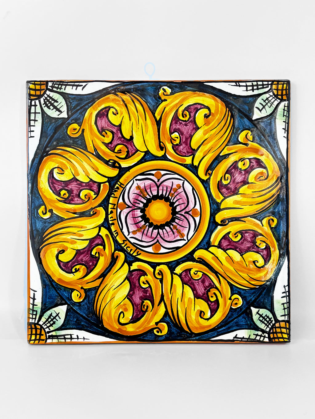 Decorative Tile with Hanging Hook