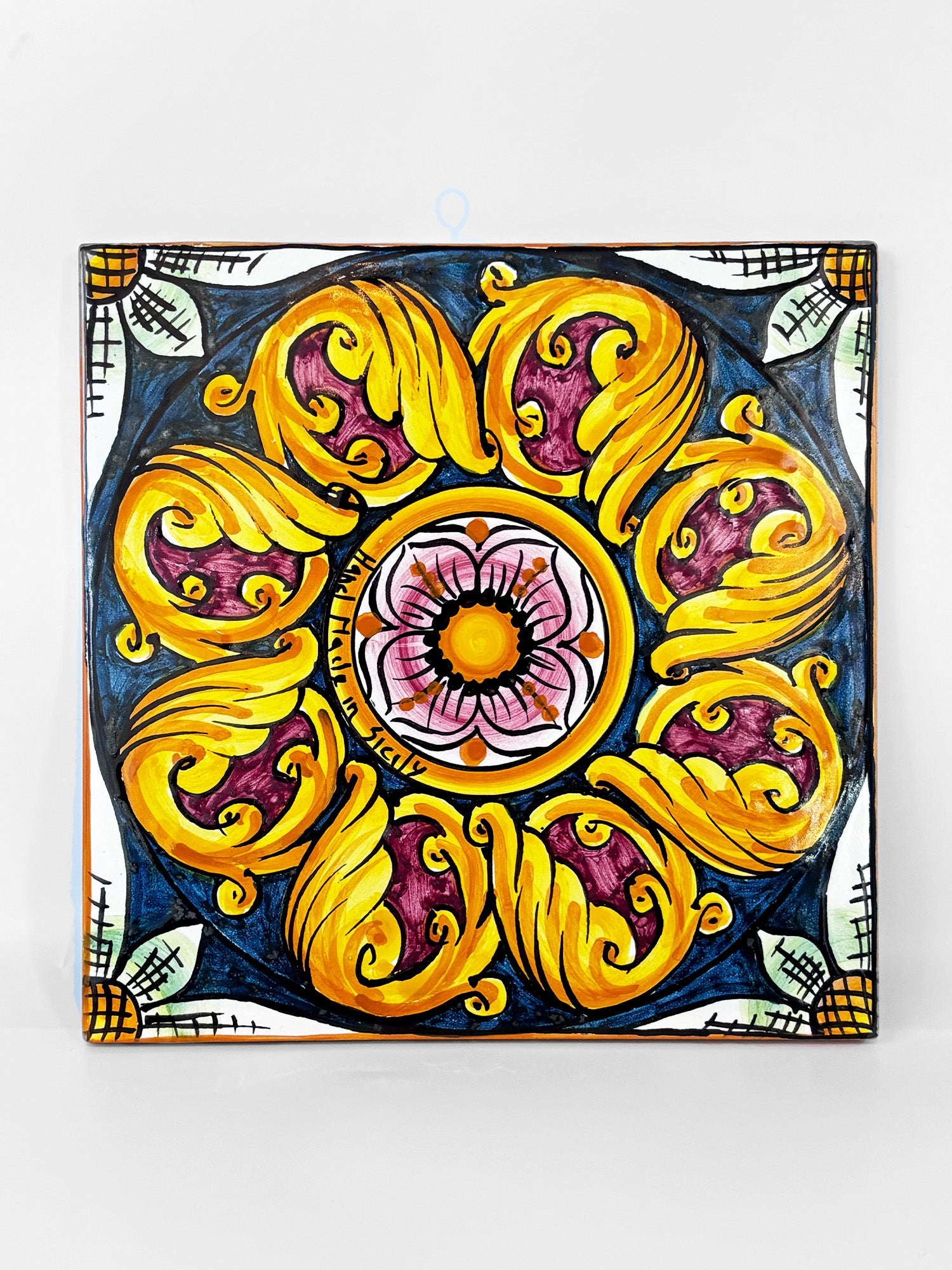 Decorative Tile with Hanging Hook