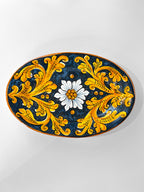 Hand-painted Sicilian oval plate 30cm decorative ceramic
