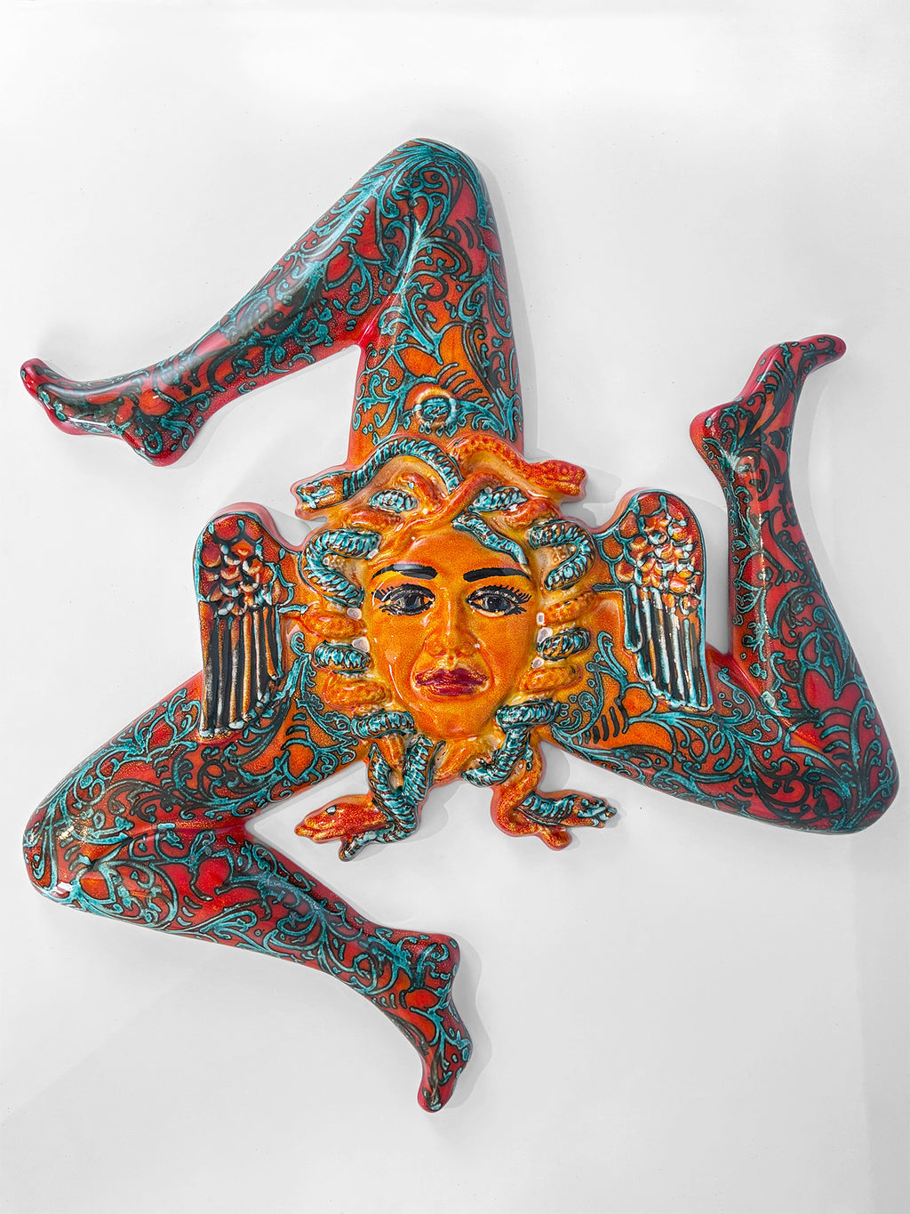 Trinacria 45cm Sicilian ceramic decorative symbol